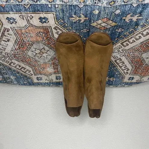 Zigi Girl Fall Brown Open Peep Toe Heel Boots Women’s Size 11M