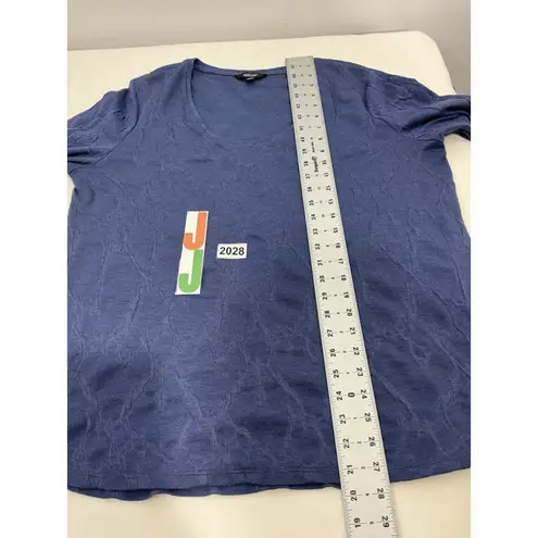 Simply Vera, Vera Wang Womans Simply Vera Wang Pullover Blue Long Sleeve T Shirt Xl Scoop Neck