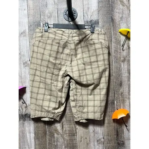 Mountain Hardwear  Brown Plaid Organic Cotton Bermuda Shorts