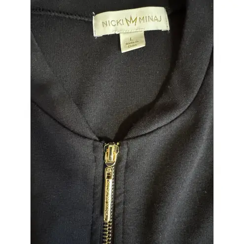 Nicki Minaj Studded Black Zip-Up Jacket Size L Streetwear Bomber