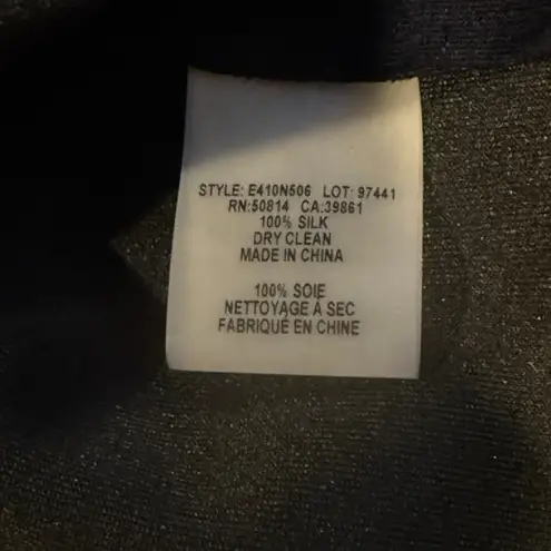 Elie Tahari Sleeveless Sheath Dress Key Hole Front Lined Back Zip Up 6 Navy Blue