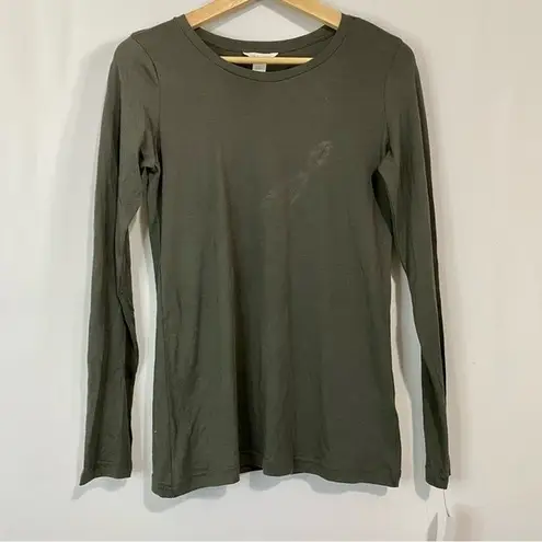 Caslon  Women’s Casual Long Sleeve Tee Shirt Grey Beluga Size Small NWT FLAW