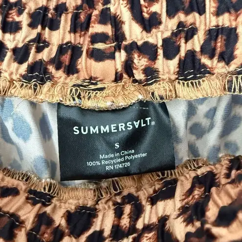 Summersalt Women’s Small Leopard Wide Leg Palazzo Pants Tie Waist Animal Print