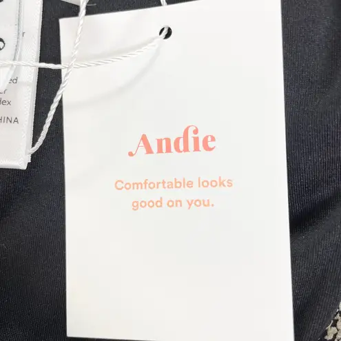 ANDIE String Bikini Bottom Womens Medium Snakeskin Animal Print Black Tan Sexy