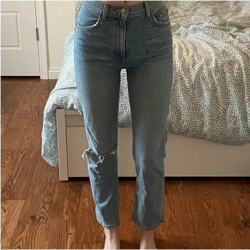 Reformation  Liza High Rise Straight Crop Jeans