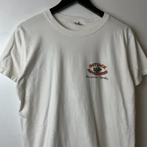 Outback Adventures Dominican Republic T Shirt White Medium M Graphic Tee