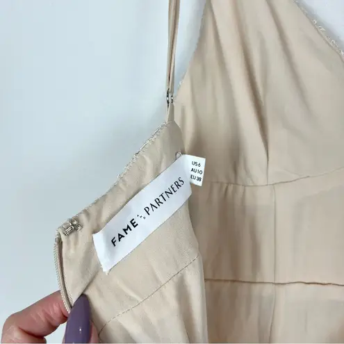 BHLDN NWT Fame & Partners Charlotte Dress Nude Lace Maxi Wedding Gown Dress 6