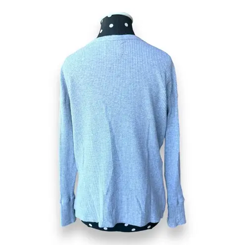 5/$65 Offline by Aerie Womens Henley Top Sz XXS Gray Waffle Thumb Holes Knit Top