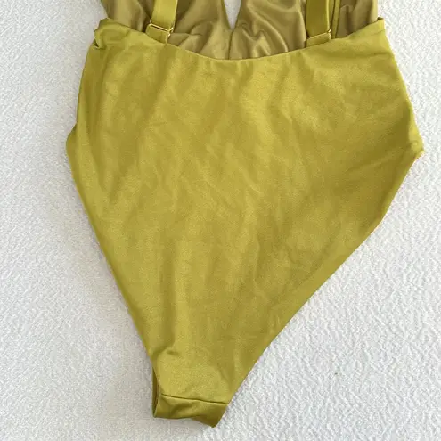 Agua Bendita Ellis Twist Front Plunge One-Piece Swimsuit, BRAND NEW,Large,$180