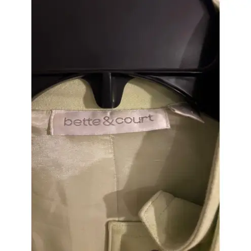 Bette & Court Lime Green Cropped Moto Jacket Women's Size M Snap Front Zippers Size M