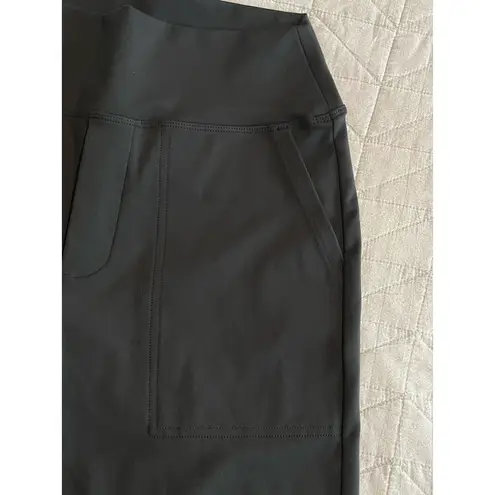 G4Free Wide Leg Business Pants Womens Size S (6) Black Pocketed Ponte Stretch