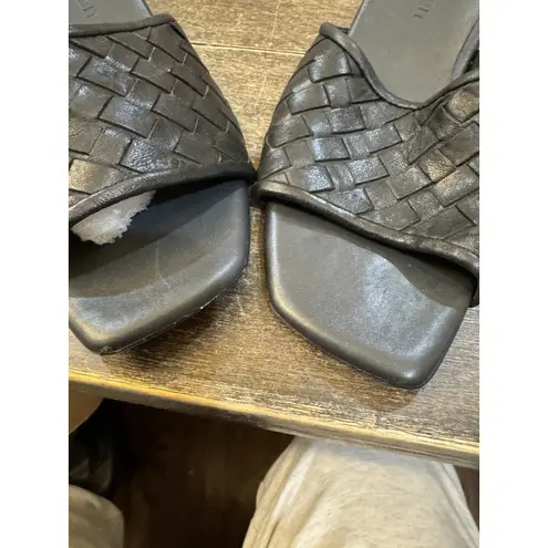 Paul Green Womens Tisha Black Mule Sandals Woven Size 6 US 8.5