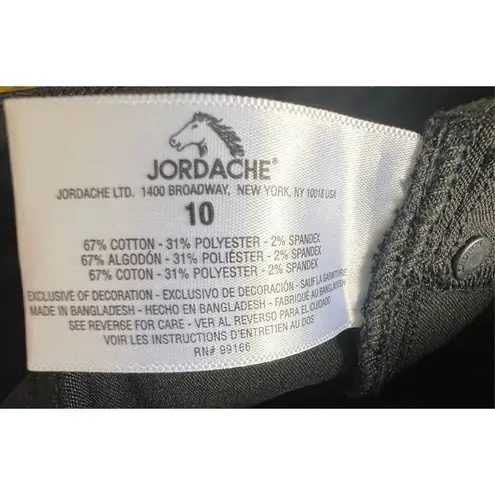 Jordache Black Stretchy Mid-Rise Skinny Fitted Jeggings, No Pockets