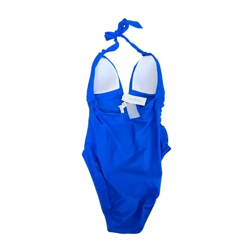 Mimi Flamingo One Piece Swimsuit Size 10 Willow Halter Blue V