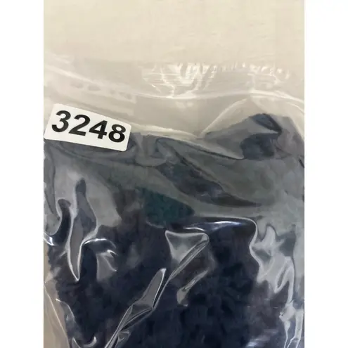 LINK Women Cropped Cardigan Top S Blue Knit Crochet Open Front Boho Cottagecore