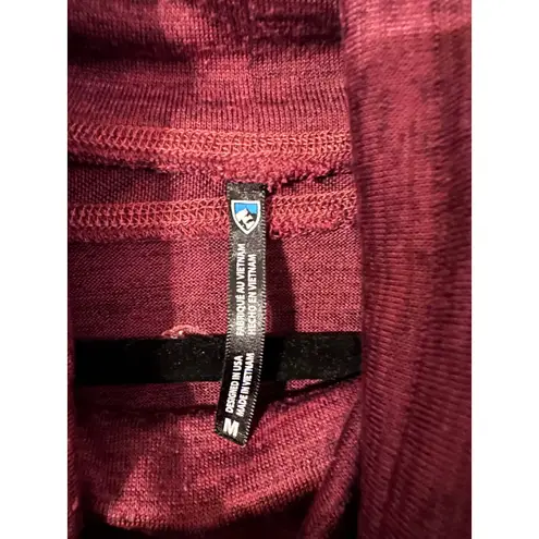 Kuhl LEA Rosewood Cowl Neck Long Sleeve Thumbhole Pullover Sweatshirt M Preppy