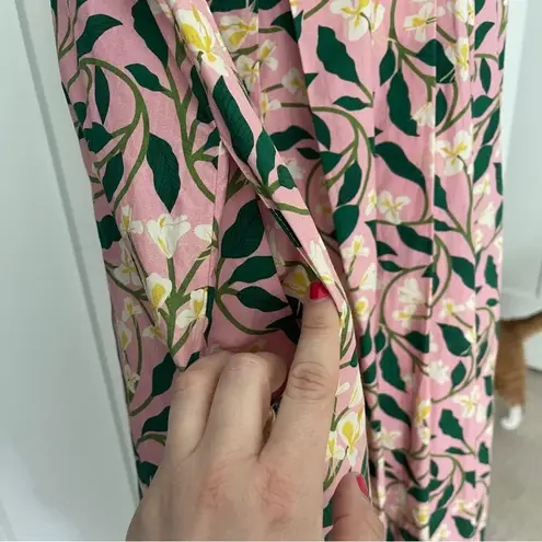 AGUA BY AGUA BENDITA Pink Hortencia Dos Gardenias Rosa Midi Dress Sleeveless Size M