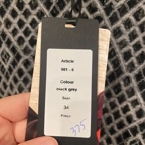 NWT BEATE HEYMANN SWEATER FLOCK OPEN LATTICE Size 4 Gray