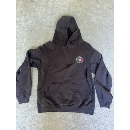 PuraVida Gray Hoodie Hooded Logo Sweatshirt Women's M Brown Size M