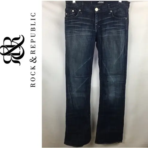 Rock & Republic  Blue Flair Leg Jeans 29