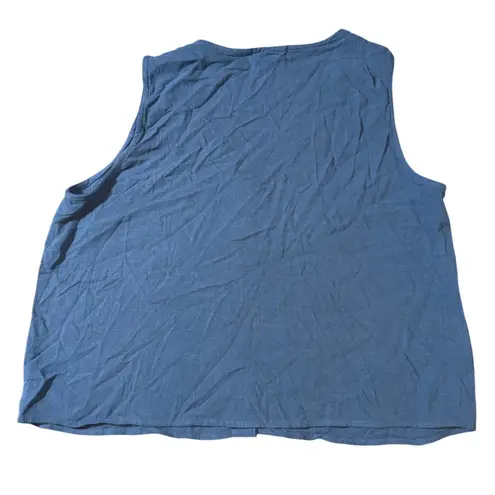 Lulus NWT  Size XL Blue Casually Sophisticated Blue Linen‎ Button-Front Top - Image 7