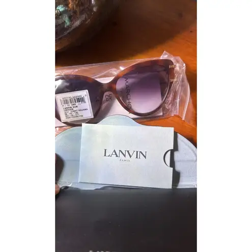 Lanvin Mother and Child 56mm Gradient Cat Eye Sunglasses light havana Orange