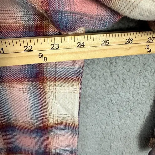 Wrangler  Plaid Shirt Womens XL Pink Beige Button Up Cotton Western Cottagecore‎