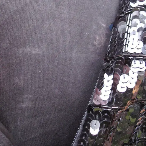 Mac Duggal 10907 Womens Black Sequin High Neck Sleeveless Column Gown Dress