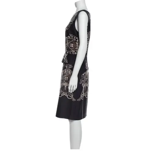David Meister SZ 12 Printed Knee-Length Dress