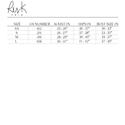 Ris-k Prowl Top & Horizon Bottom Ruffle Bikini, Black, Size S, NWOT