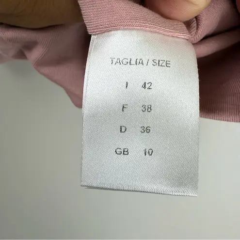 Blanca Vita Sleeveless Crew Neck Top Cropped Shirt Pink Women's Size Italy 42 Size M