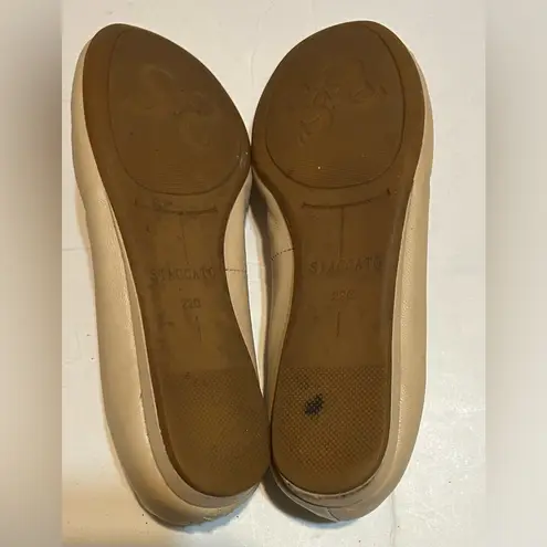 Staccato  Tan Flats with Floral Detail