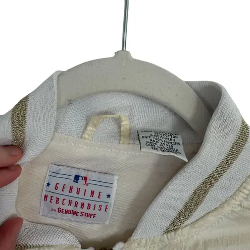 Genuine Merchandise Genuine Stuff Atlanta Braves Baseball Vintage Bomber Varsity Jacket Womens Med