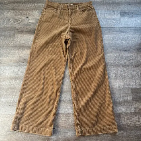 Lands' End  Corduroy Baggy Pants Womens Wide Leg Baggie Y2k 2000s Size 14