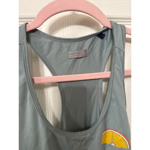 Pearl Izumi Women's Midland Graphic UPF Fast-Drying Tank in Dawn Grey Happy, L