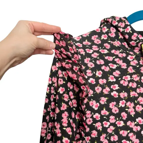 Sandy Liang X Target Pink Ditsy Floral Ruffle Hoodie Pullover