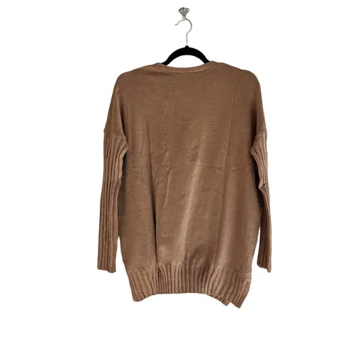 French Connection NWT  Baby Soft Ribbed Sleeve Sweater In Camel thumbnail 6