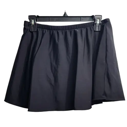 Slimshaper For All Tankini Swimsuit Skirt Set Floral Print Ruched 12 Black