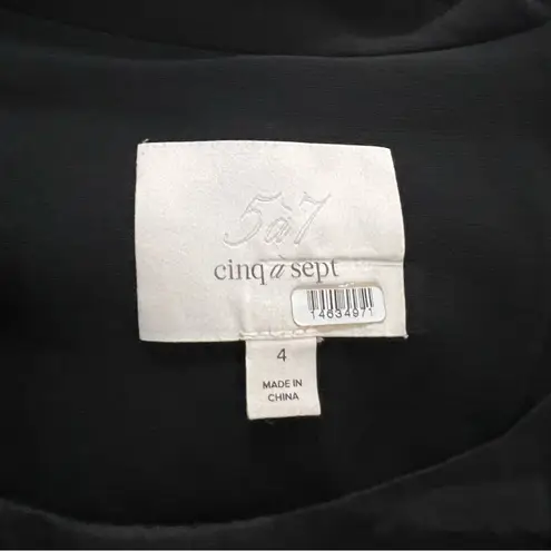 Cinq à Sept Black Dani Fringe Blazer Jacket Size 4 US $595