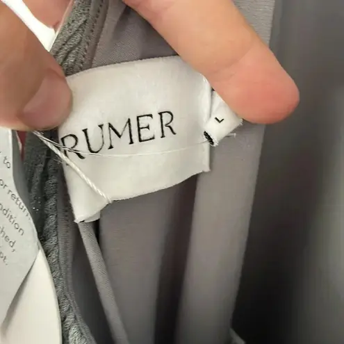 NWT RUMER Rosa Stripe Cutout Maxi Dress Seafoam Sz Large