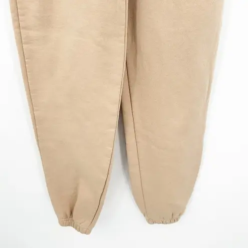 Adidas  Originals Womens Fleece Lined Lounge Jogger Sweat Pants Size XS Beige Tan