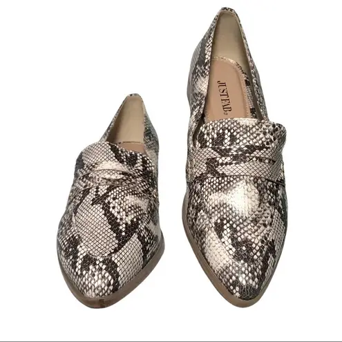 JustFab Livia Loafer Snake Size 8 NWOT  Reg $59.95