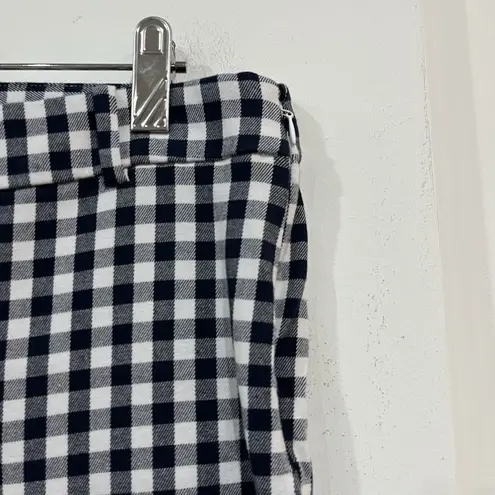 J Crew Women’s Gingham Winnie Cropped Pants Blue White Size 6