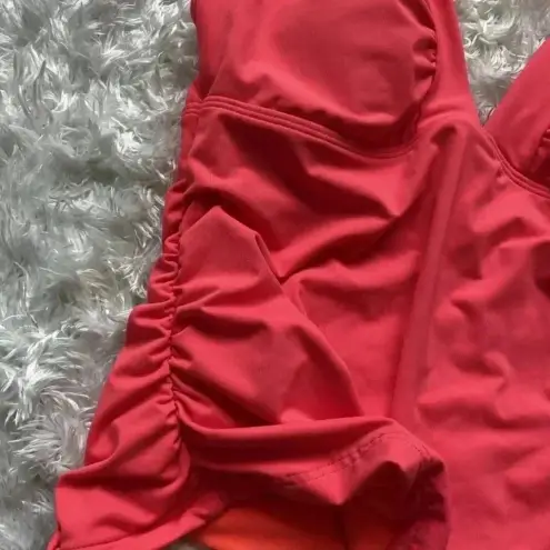 Athleta  Halter Swimming Tank Top Orange Size S