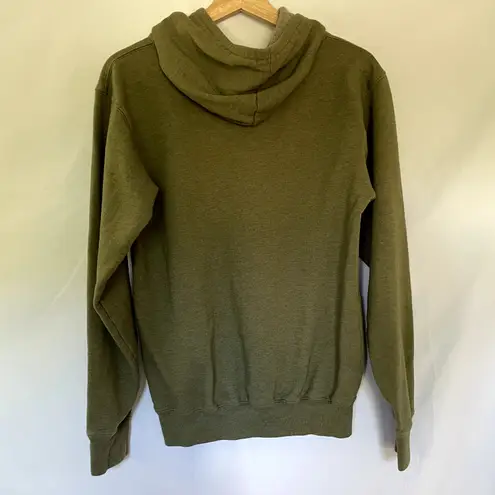 Go Ex Mukappa army green fleece lined sweater hoodie pullover kangaroo women's S