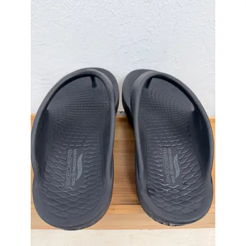 Skechers Go Recover Arch Fit Hyper Burst Black Sandals Size 7