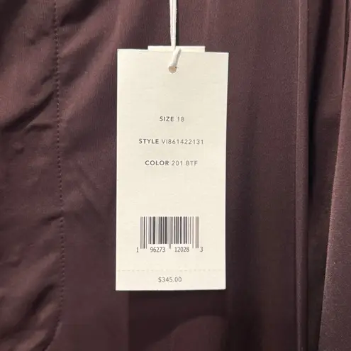 NEW Vince Pleated Wide Leg Dress Pants office Chocolate Brown Size 18 *flaw