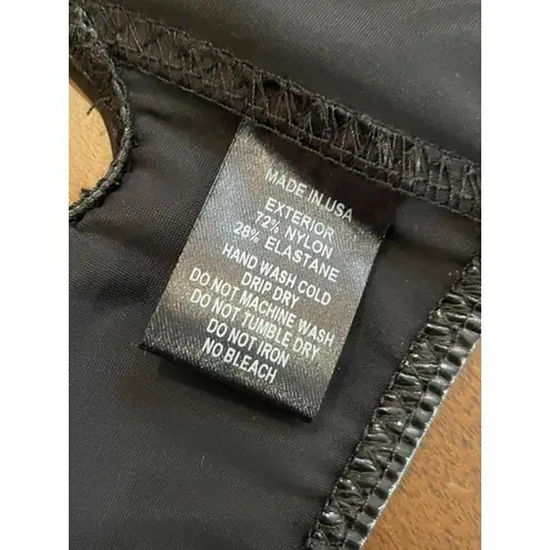 Lisa Marie Fernandez Arden Metallic PVC Bikini Set Black 0 Xsmall New Womens Size XS