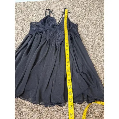 Unbranded Y2k Sheer Babydoll Black Tank Top Sz M Witchy Romantic Fairy Grunge Size M