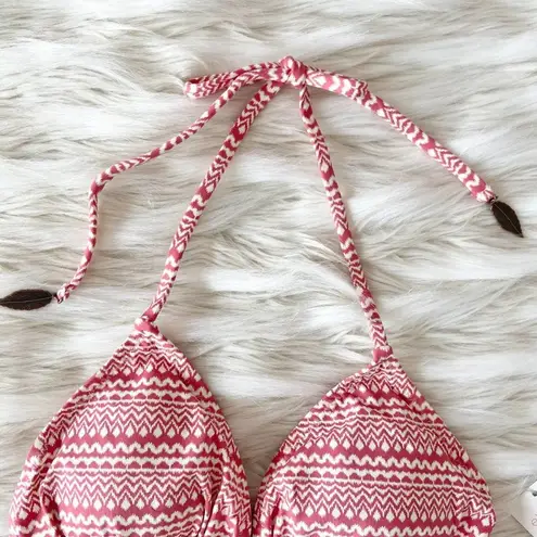 Eberjay Eberjey Pink White Tribal Strappy Bikini Top Sz M